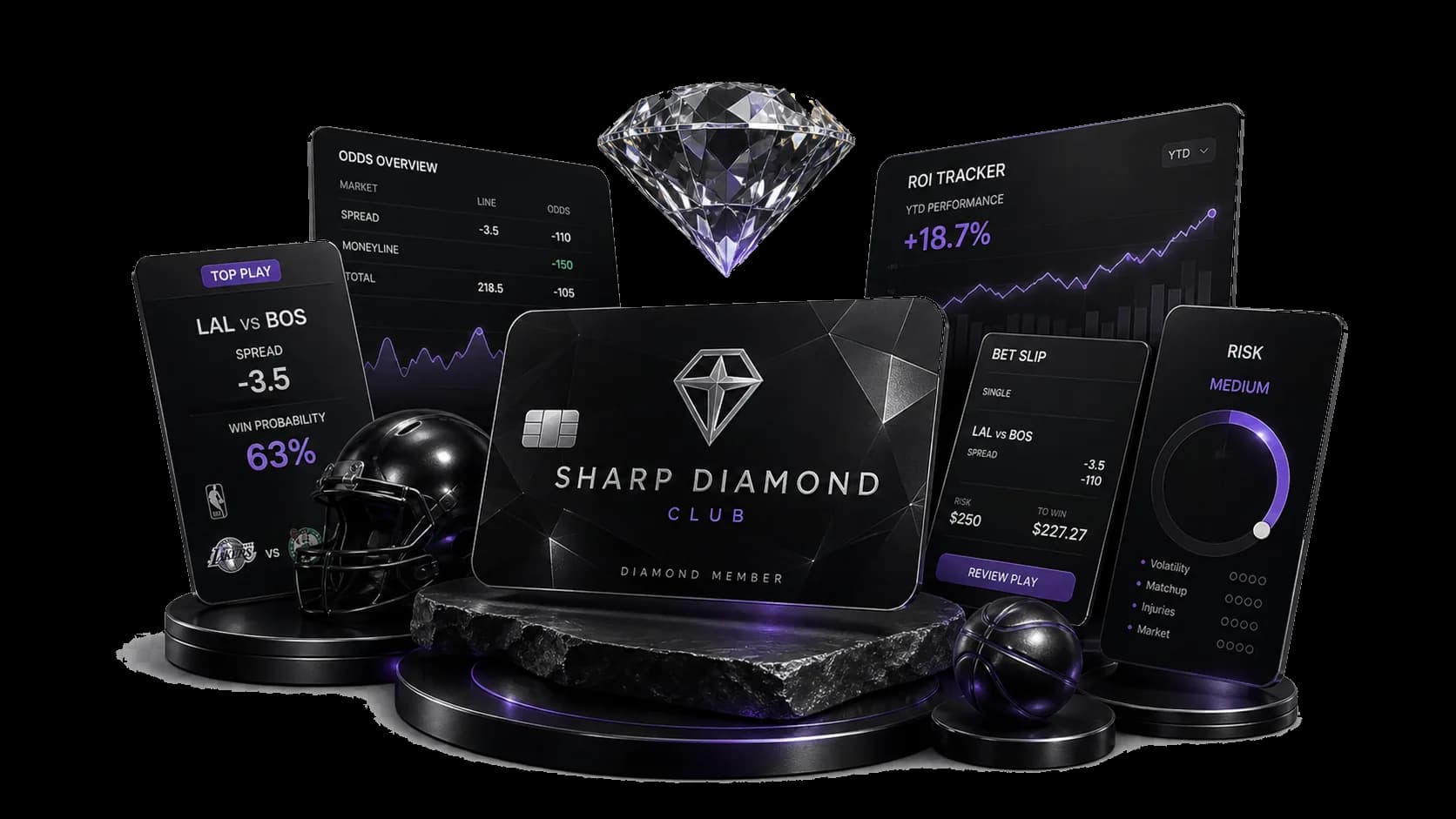 Sharp Diamond Club analytics product scene